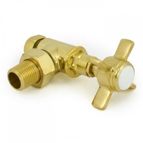 Belgravia Manual Cast Iron Radiator Valves Un-Lacquered Brass